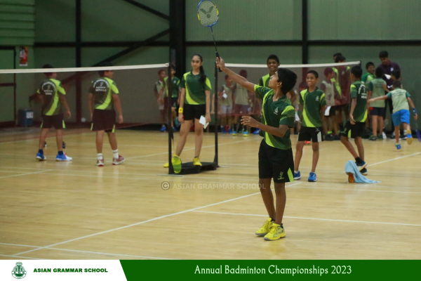 Moments from the Annual Badminton Championship 2023 of Asian Grammar School